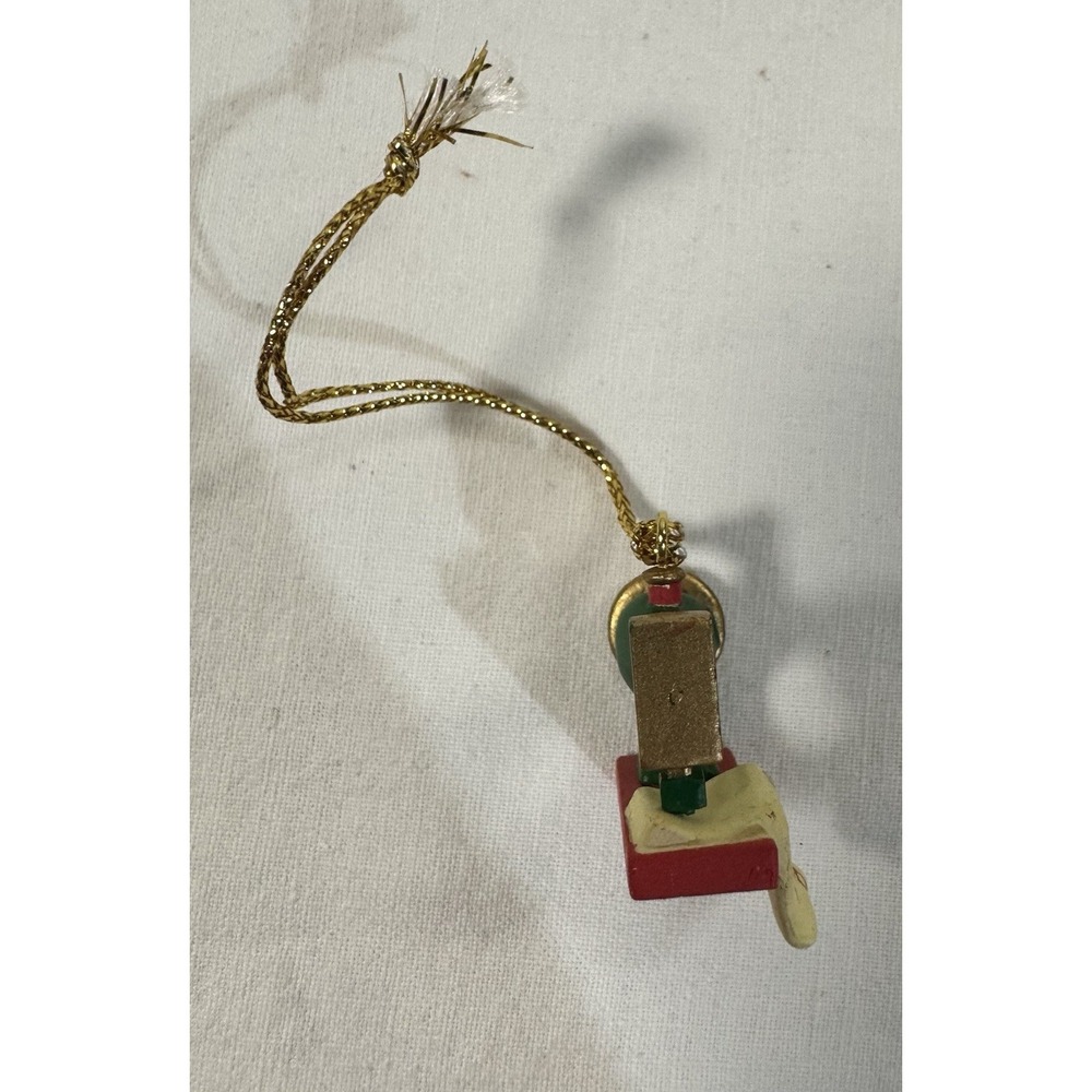 Small Merry Christmas Tree Ornament or Charm Sewing Machine - 1" in Size - Picture 6 of 6
